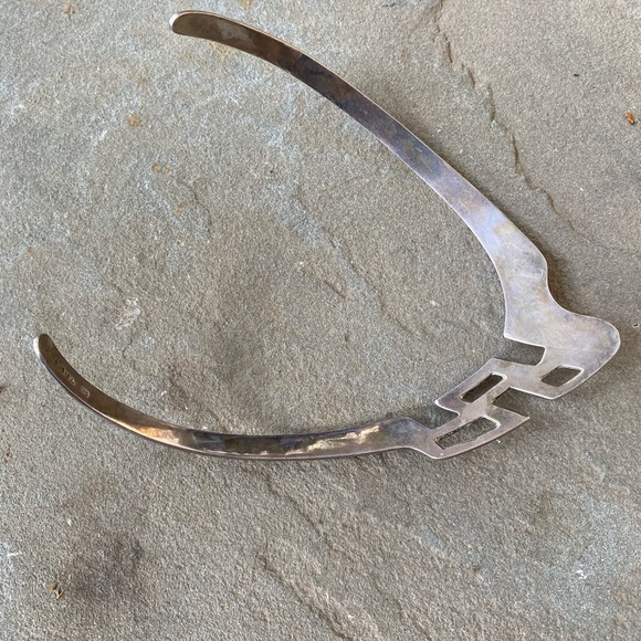 Mexican Sterling Silver Abstract Choker Necklace - Picture 5 of 6